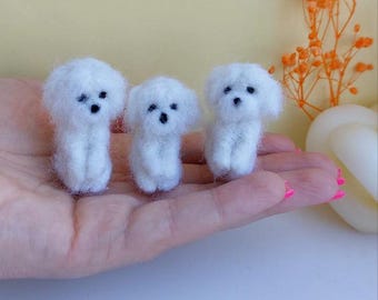 Custom Felted Pet from Your Photo - Personalized  Dog or Cat Miniature Figurine - Needle Felted Animal - Gift for Kids