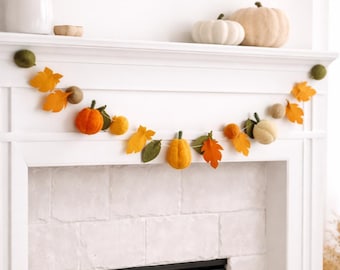 Pumpkin Garland - Halloween Fall Garland -  Thanks Giving Garland - Halloween and Thanksgiving Decor