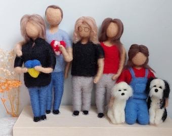 Personalized Family Figurine from your Photo - Unique Birthday Gifts for Friends or Parents - Custom Anniversary Gift