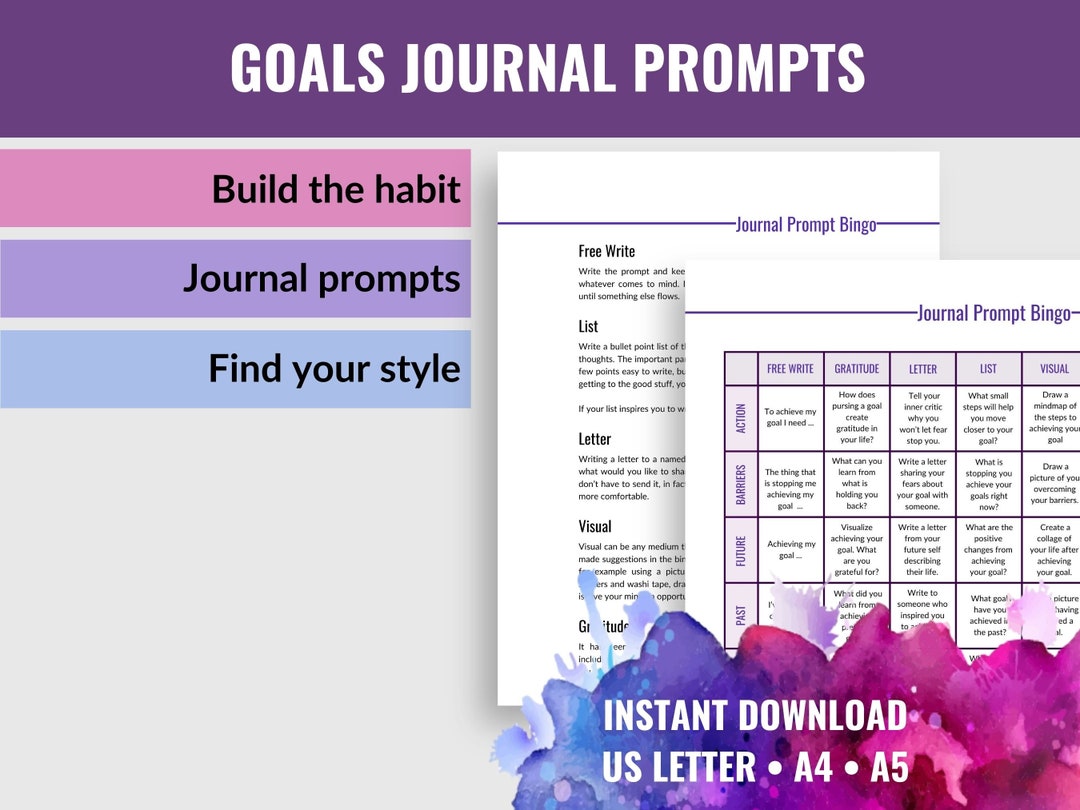 Goal Setting Journal Prompts Goal Planning Goal Setting Journal