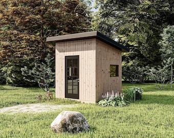 Modern 8x8 Cabin House Plans: DIY Building Guide (PDF)