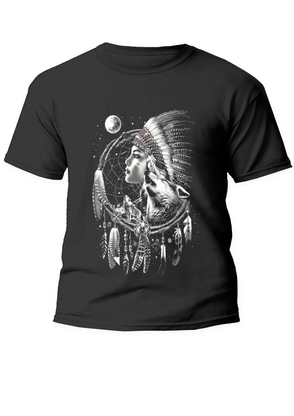 Indiani Magliette Con I Lupi T-shirt La Vita Degli Indiani D