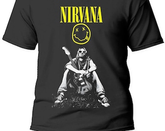 Nirvana Kurt Cobain T-Shirt 100 % Baumwolle