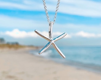 Starfish Pendant Necklace - Handmade, Ocean Inspired, Beach Jewelry, Sea Life Accessory