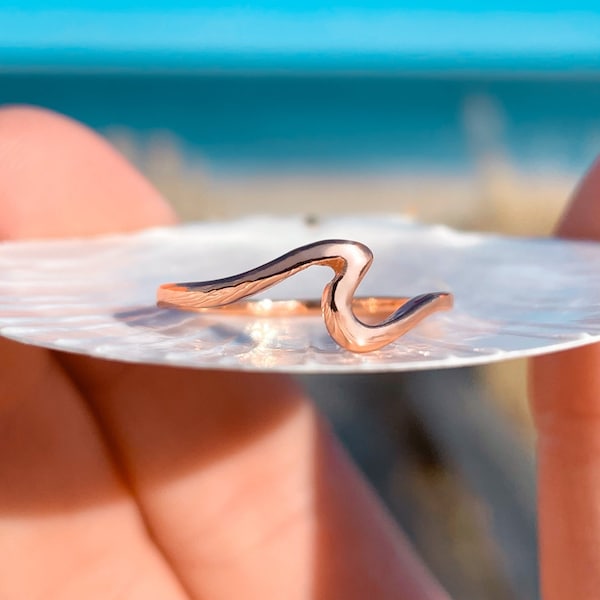 Wave Ring - Handmade Ring, Ocean Inspired Jewelry, Unique Sterling Silver Ring, Perfect Gift for Surf Lovers