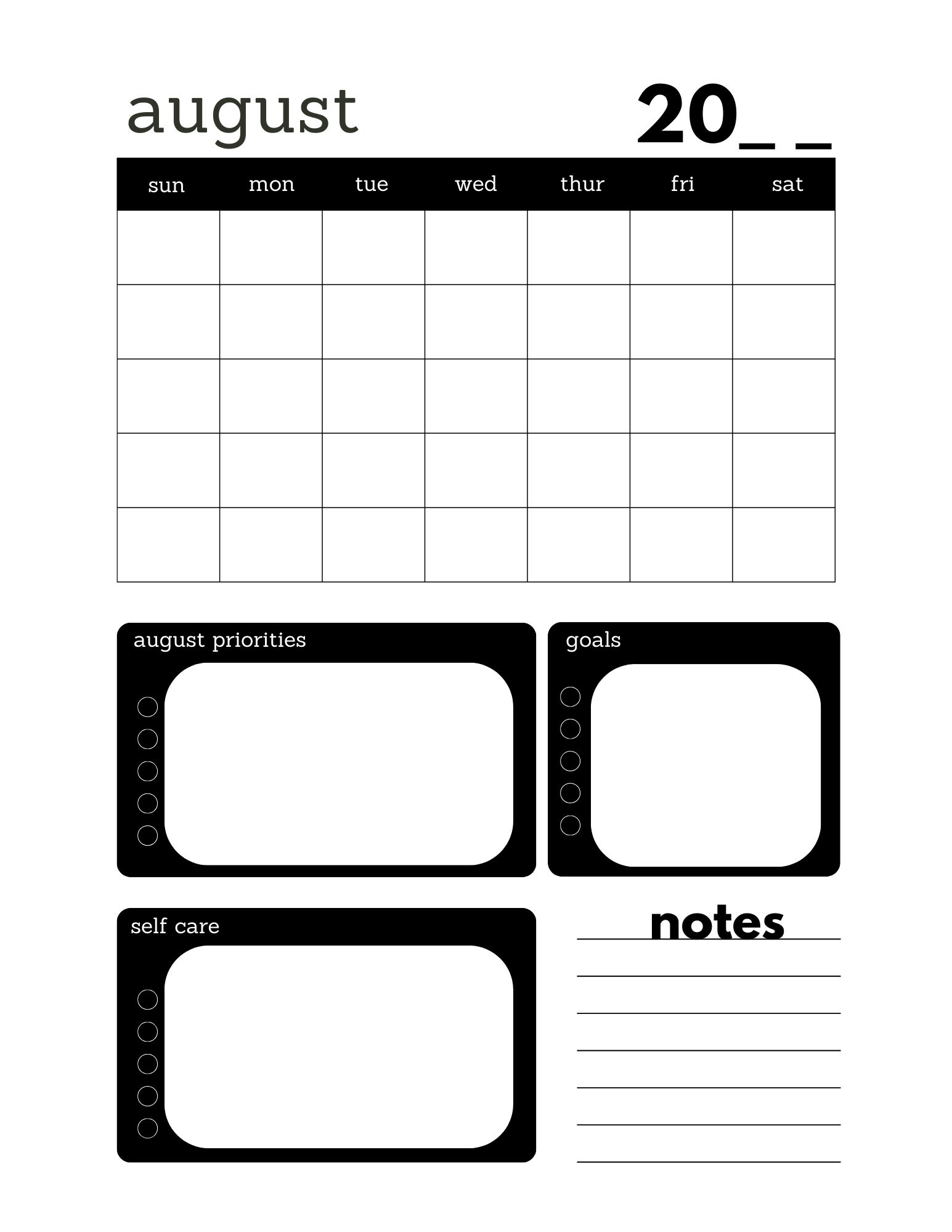 Personal Planner, Printable Planner, Planner Digital Printable