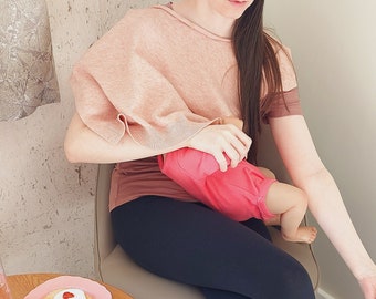 The Austen - Knitted Nursing Cover | Breastfeeding Cover | Breast Feeding Apron | Forever Bib