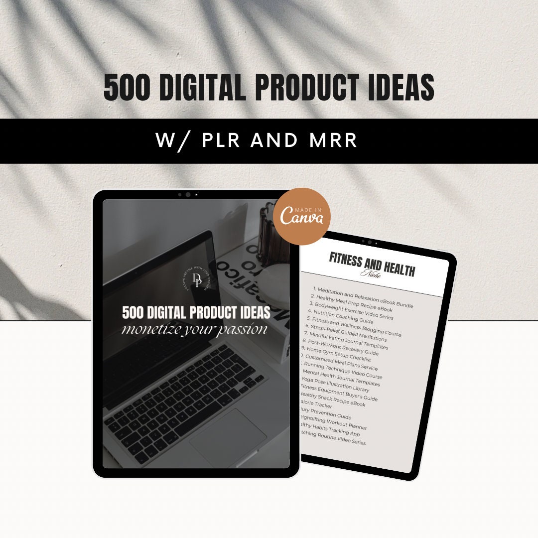 Done for You 500 Digital Product Ideas Ebook Guide L Passive Income ...