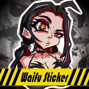Anime Waifu Thicc Gothic Melissa Yandere Oppai Series High Quality Gamer Vinyl Glossy Stickers (Mature 18+)