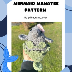 Crochet manatee mermaid pattern