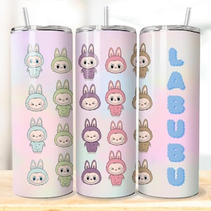 Labubu 20oz Insulated Tumbler Stainless Steel hot/cold,  Labubu colorful cup, Labubu