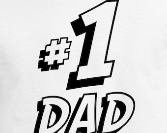 Number 1 Dad Cut Files | Cricut | Silhouette Cameo | Svg Cut Files | Digital Files | PDF | Eps | DXF | PNG | Best Father | #1 Dad