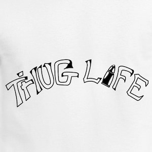 Thug Life Tattoo digitale cut-bestanden | Cricut | Silhouetcameo | SVG-bestanden knippen | Pdf | Eps | DXF | PNG | Tupac