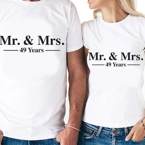 Sr. y Sra. Parejas de 49 años de aniversario establecen archivos de corte digital / Cricut / Silhouette Cameo / Svg Cut Files / PDF / Eps / DXF / PNG / 49th Year