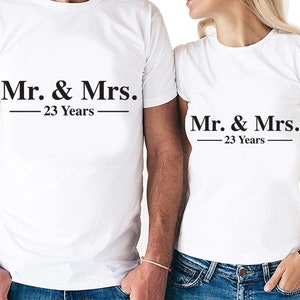 Mr. & Mrs 23 aniversario parejas establecen archivos de corte digital / Cricut / Silhouette Cameo / Svg Cut Files / PDF / Eps / DXF / PNG / 23 año