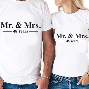 Mr. & Mrs. Parejas de 48 años de aniversario establecen archivos de corte digital / Cricut / Silhouette Cameo / Svg Cut Files / PDF / Eps / DXF / PNG / 48th Year