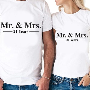 Mr. & Mrs 21 aniversario parejas establecen archivos de corte digital / Cricut / Silhouette Cameo / Svg Cut Files / PDF / Eps / DXF / PNG / 21o año