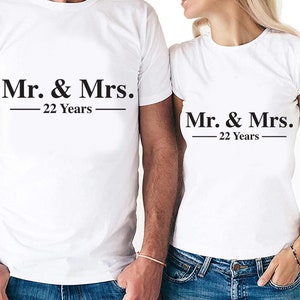 Sr. y Sra. Parejas de 22 años de aniversario establecen archivos de corte digital / Cricut / Silhouette Cameo / Svg Cut Files / PDF / Eps / DXF / PNG / 22nd Year