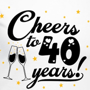 40 周年を祝うカップル セット カット ファイル | Cricut | Silhouette Cameo | SVG カット ファイル | デジタル ファイル | PDF | Eps | DXF | PNG | 記念日