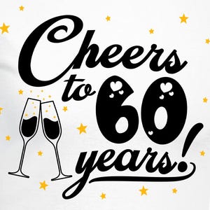 Saludos por los 60 años: Parejas. Archivos de corte / Cricut / Silhouette Cameo / Archivos de corte SVG / Archivos digitales / PDF / Eps / DXF / PNG / Aniversario.