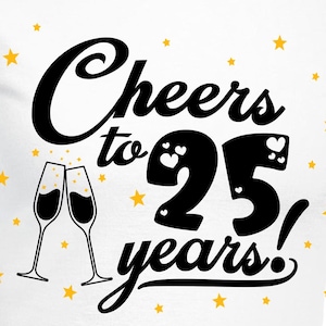 Saluti alle coppie di 25 anni Set di file di taglio / Cricut / Silhouette Cameo / File di taglio Svg / File digitali / PDF / Eps / DXF / PNG / Anniversario