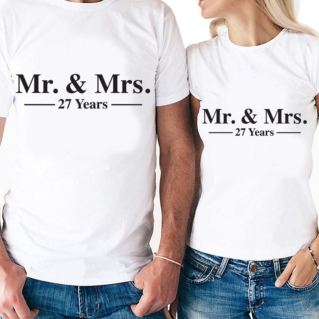 Mr. & Mrs 27 Year Anniversary Couples Set Digital Cut Files | Cricut ...