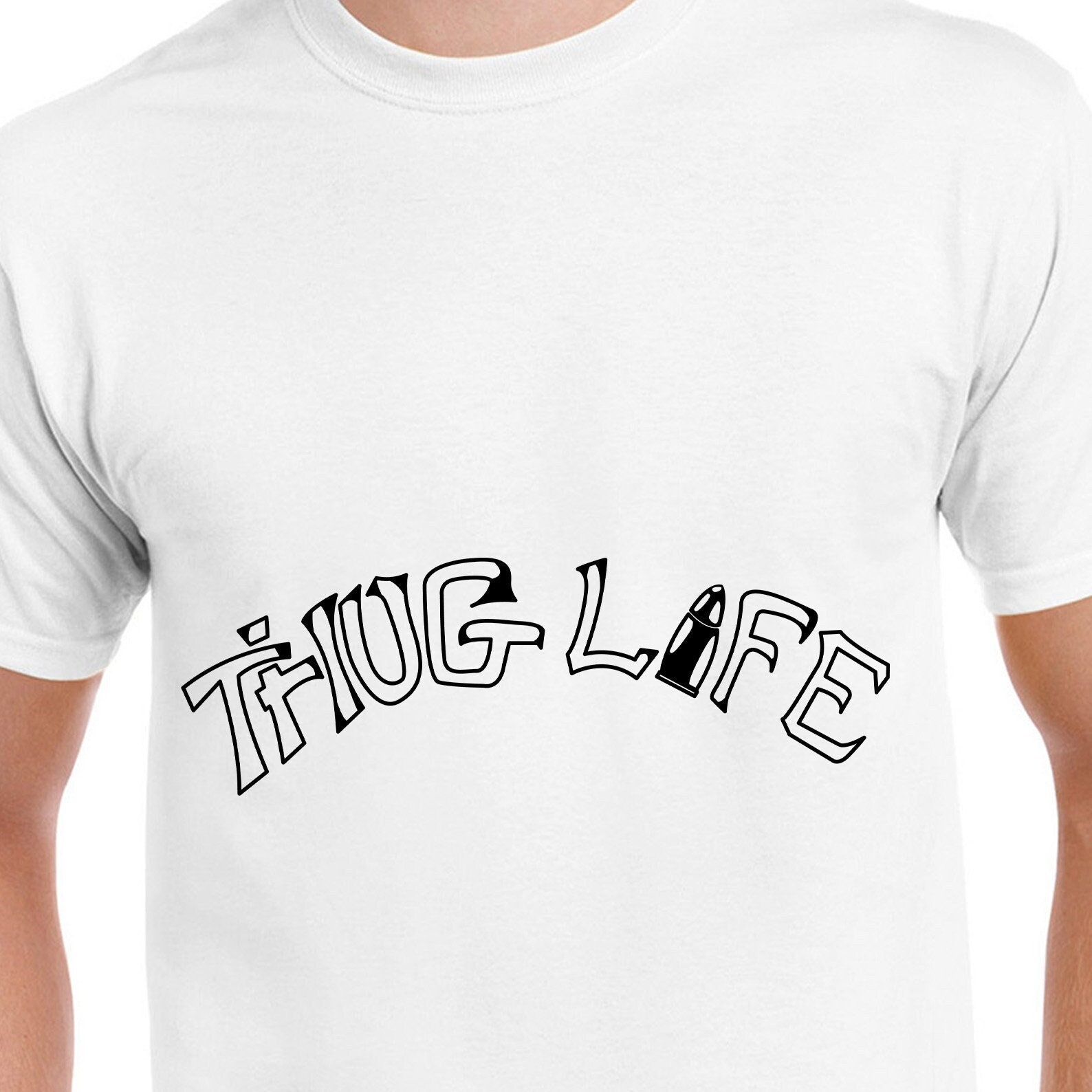Thug Life Tattoo Digital Cut Files | Cricut | Silhouette Cameo | Svg Cut Files | PDF | Eps | DXF | PNG | Tupac