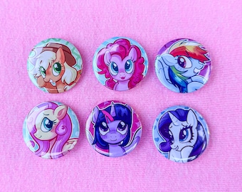 MY LITTLE PONY: Friendship is Magic — pin set of mane six