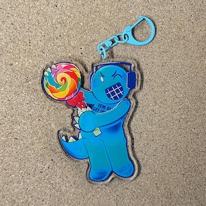 Bluudud keychain 3.5 inch - (bluudude, bluedude)
