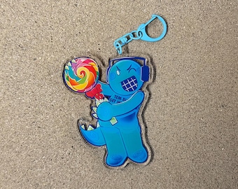 Bluudud keychain 3.5 inch - (bluudude, bluedude)