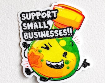 GLITTER STICKER: Sillyfactory Artist "Tip" - Sticker - 3''