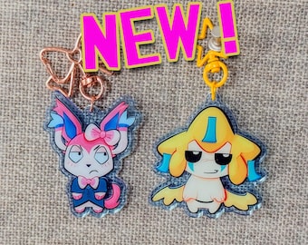 Breloczki STARTERS movieunleashers: Jirachi, Dr. Sylveon - 2,5 cala - W MAGAZYNIE!