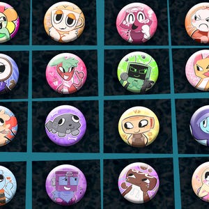 Dandy's World Choose Your Character (Single Small Pin - 1 inch)