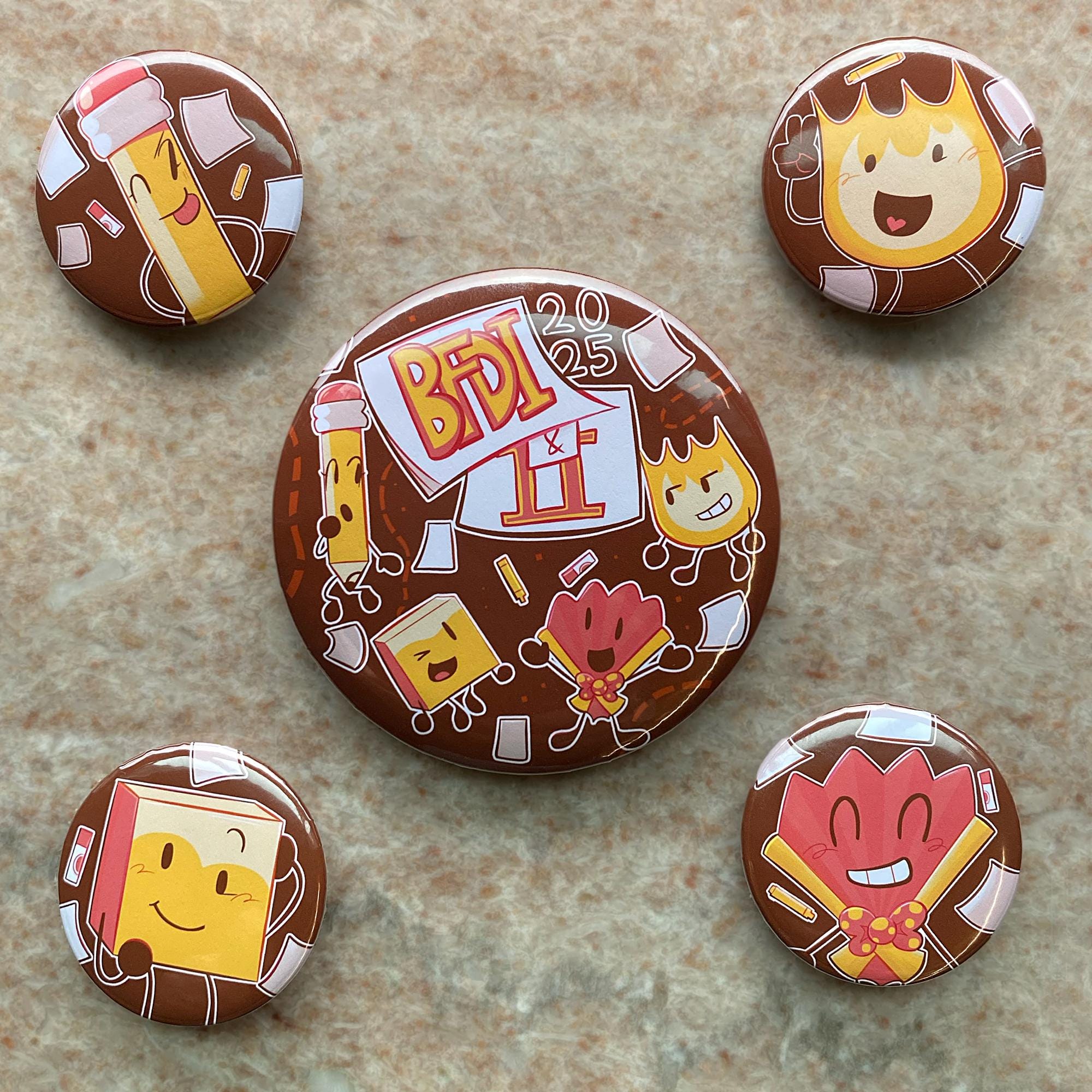 BFDI X II 2025 PIN Set - Etsy