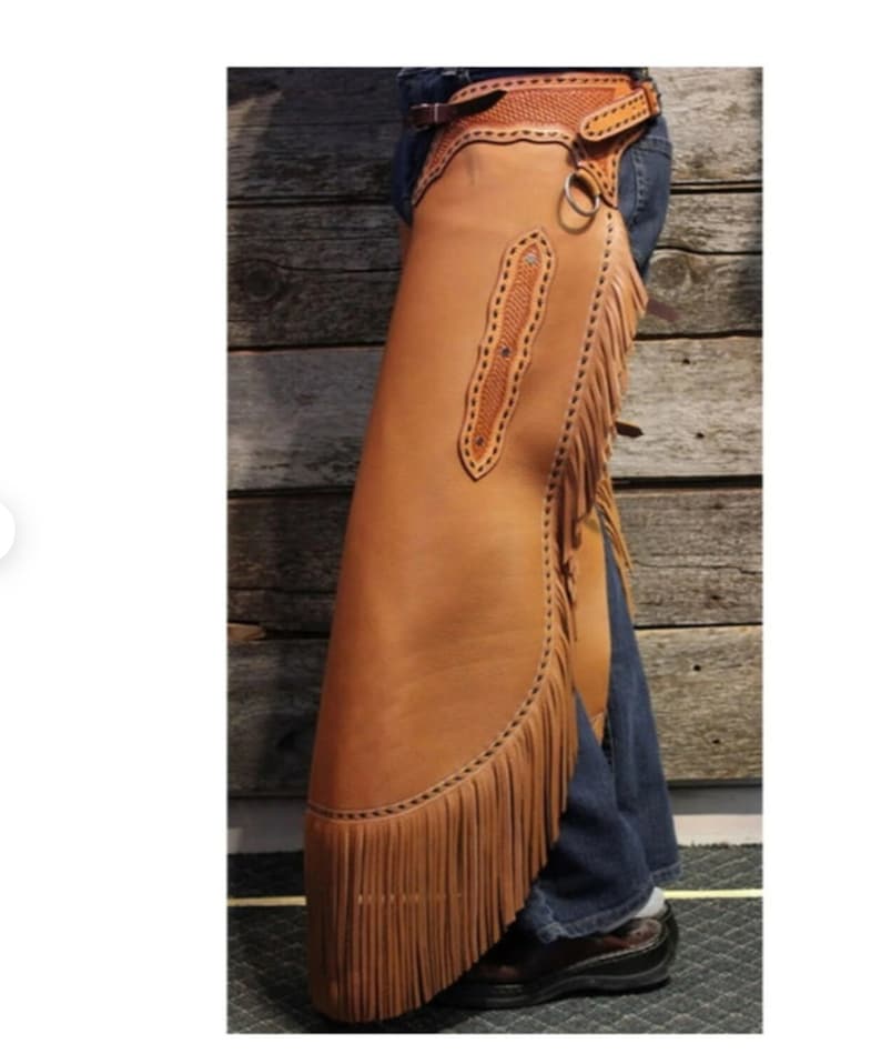 Handmade Native American Cowboy Style Chap Hand Made Suede Leather Horse Riding Pant Rodeo Chap