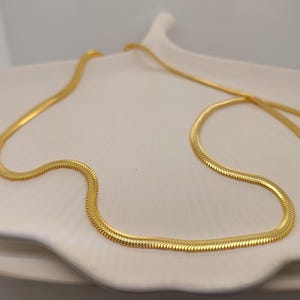 Schlangenkette Halskette, Gold Fischgrät Kette, Gold Schlangenkette, Flache Kette Halskette, Schlange İtalian Kette Schlangenkette, Link Flache Halskette