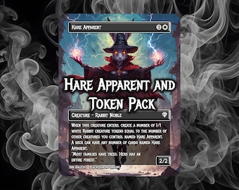 Hare Apparent and Rabbit token pack #4 - Magic The Gathering Playtest Proxy Cards