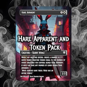 Apparence de lièvre et pack de jetons de lapin n°2 - Cartes proxy de test de jeu Magic The Gathering