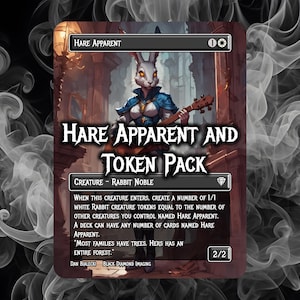 Hare Apparent and Rabbit token pack #7 - Magic The Gathering Playtest Proxy Cards