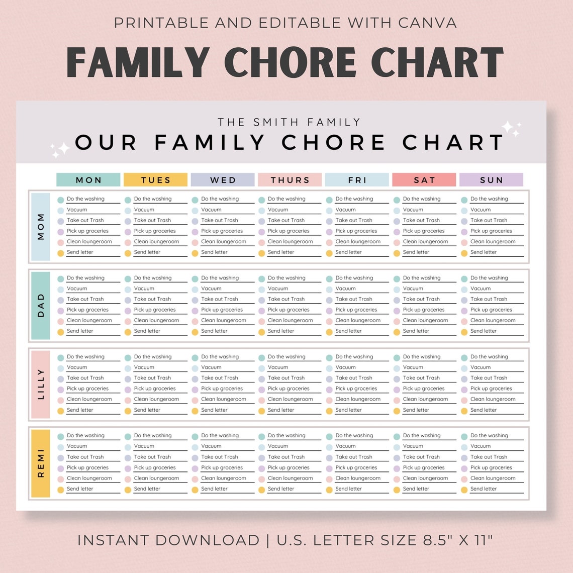 Family Chore Chart Checklist Editable Cleaning Planner Cleaning family-chore-chart-checklist-editable-cleaning-planner-cleaning