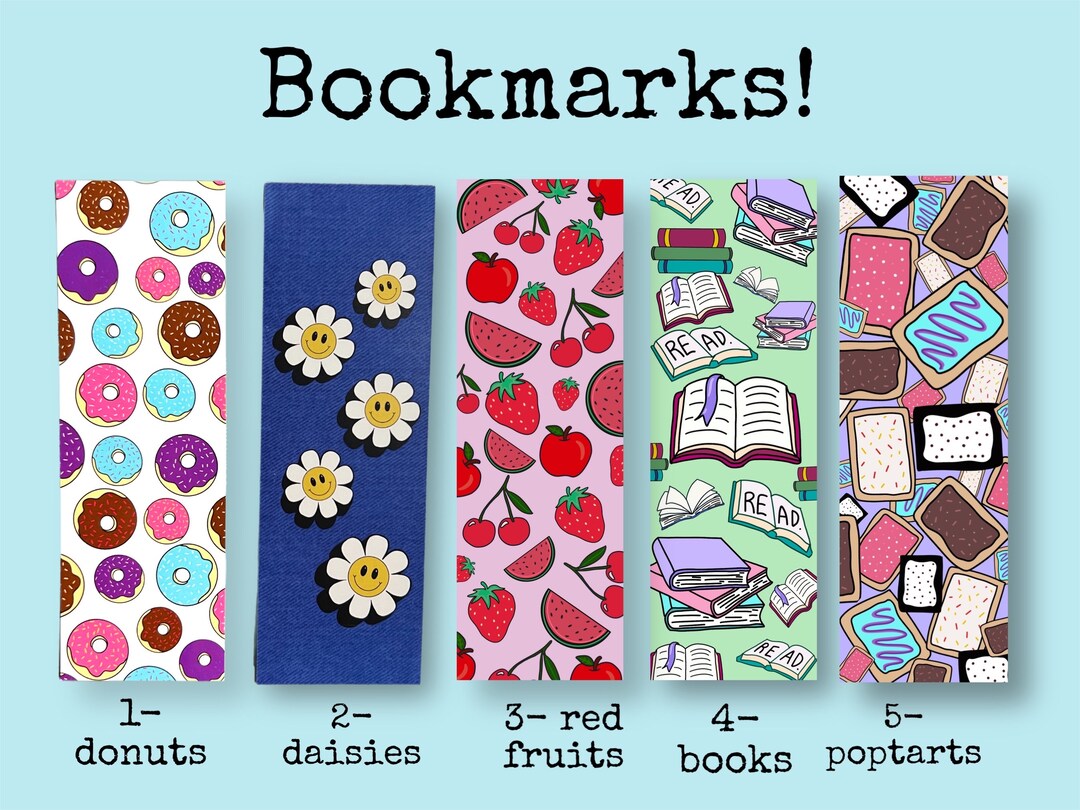 Bookmarks Pick Your Own Designs Build a Bookmark Bundle Literary
