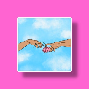 Creation of Adam Hands with Flower Sticker