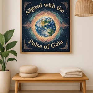 Gaia Spiritual Wall Art: Poster con mandala cosmico, decorazione per sala di meditazione