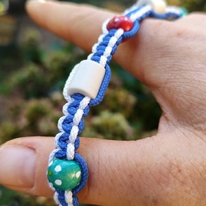 Mes colliers anti-tiques avec perles en céramique EM Bleu