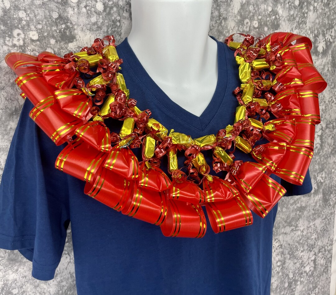 Sisi Candy Lei Necklace 30 Inches RED GOLD for Party Etsy