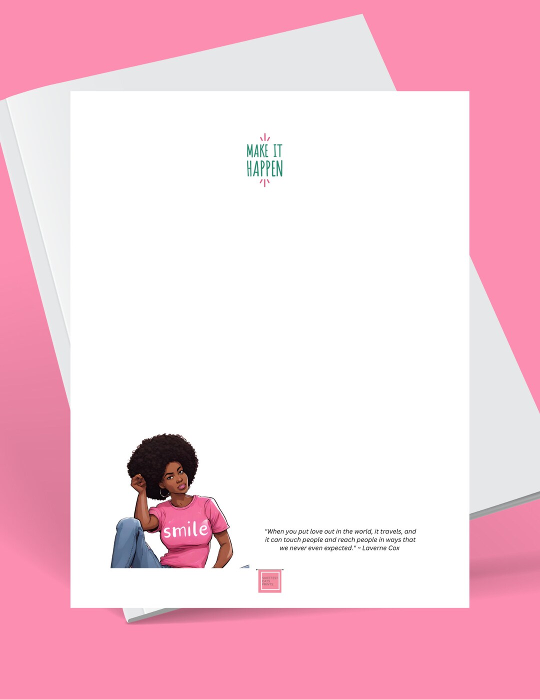 Printable Stationery - Writing, Note, 8.5x11, Lined Unlined, Digital ...