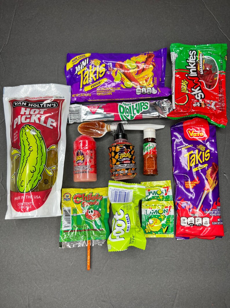 TIKTOK Chamoy Pickle Kit/12 Items/spicy Pickle Kit/hot Pickle Etsy