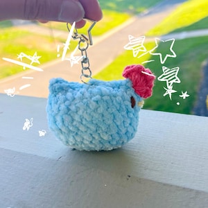crochet Stardew valley chicken keychain