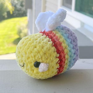 Crochet pride bee