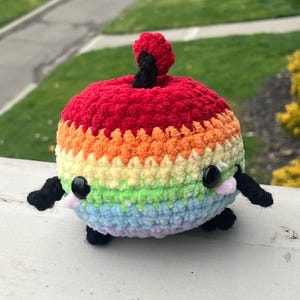 Crochet Stardew Valley rainbow junimo plushie